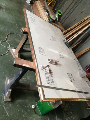 স্থানীয় এবং কী সহ 1.2m X 2.1m Rf শিল্ডেড দরজা পিতলের ফ্রেম কপার ফয়েল